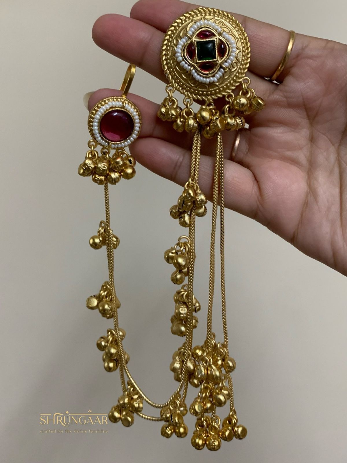 Ruby Cascade Long Earrings